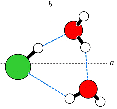 Geometry of the weakly bound cyclic trimer (H2O)2HCl