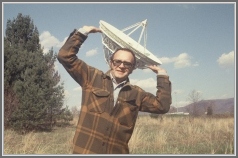 During one of the searches for interstellar glycine carried out in the 1980's at Green Bank, WV, Rick Suenram  assisted in pointing the NRAO 140 ft. telescope (photo by Lovas).